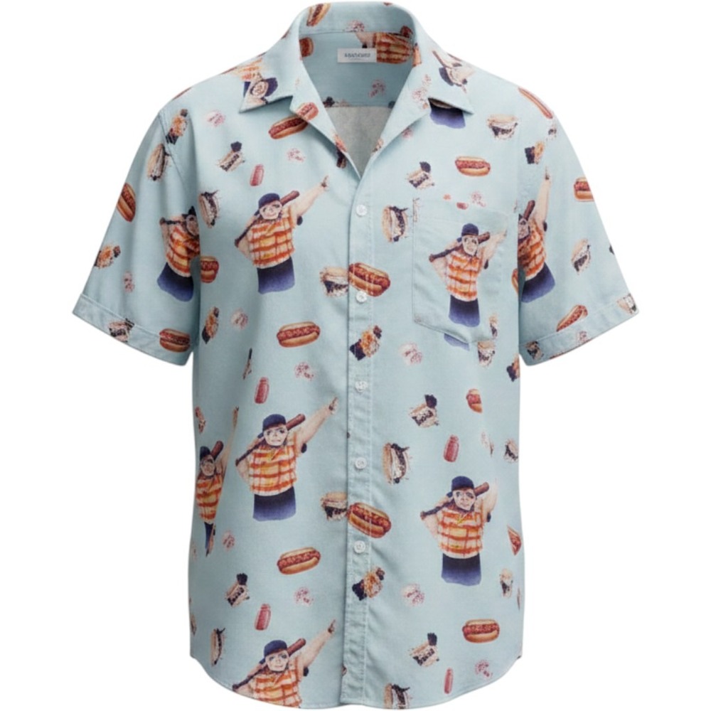 RSVLTS The Sandlot Ham Porter Kunuflex Shirt Mens Small Blue Baseball Smores